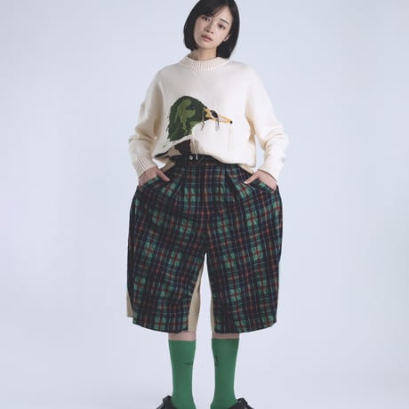 BASE MARK X Lil Soft Tennis / HALF TUCKED PANTS / GREEN