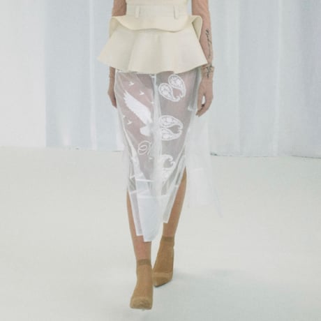 mister it. / Jupe-kevin (Embroidered Skirt) / white