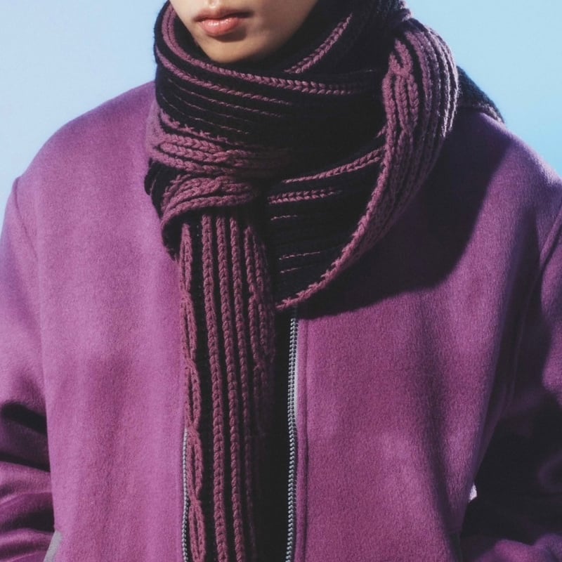 999HUMANITY / MIXED BULKY MUFFLER / PURPLE | DELTA