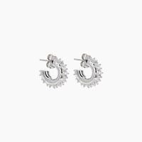 JUSTINE CLENQUET / NINA SMALL EARRINGS / PALLADIUM