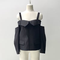 noir kei ninomiya / Off Shoulder Jacket / Black