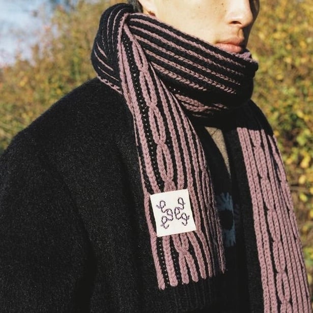999HUMANITY / MIXED BULKY MUFFLER / PURPLE | DELTA