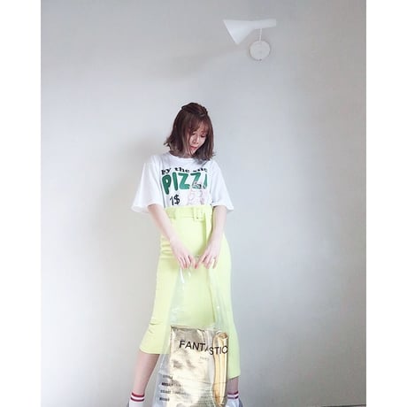 オーバーサイズPizzaプリントTシャツ