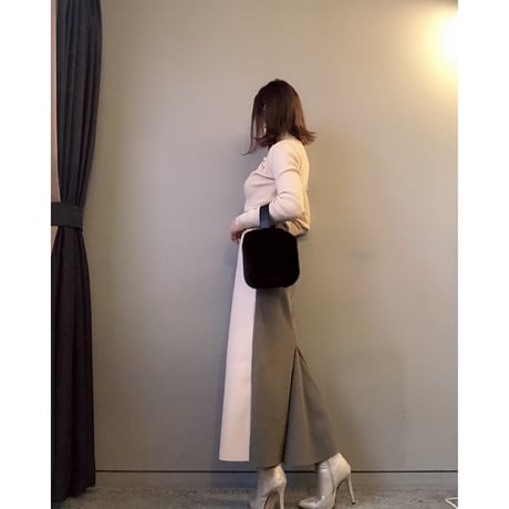 リブタートルネックニット