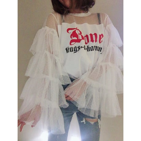レースアームTシャツ