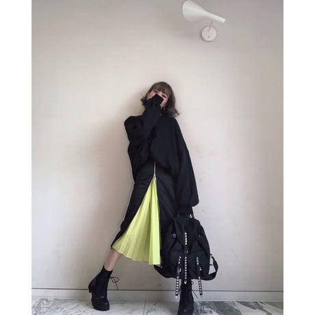 MA1プリーツスカート・ブラック