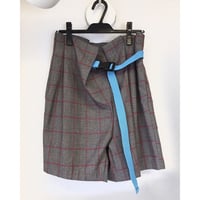 ハイウエストチェックキュロット