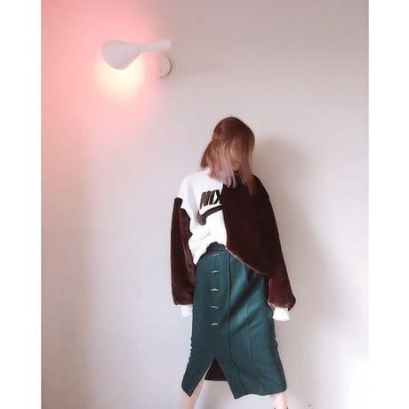 リメイク風フェイクファープルオーバー・ブラウン