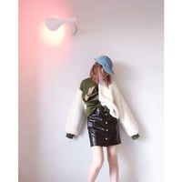 リメイク風フェイクファープルオーバー・グリーン