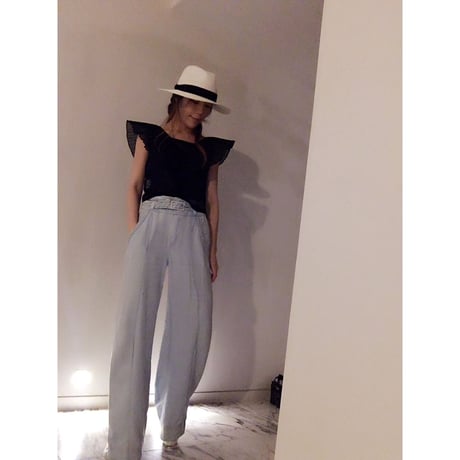 メッシュノースリーブトップス