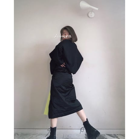 MA1プリーツスカート・ブラック