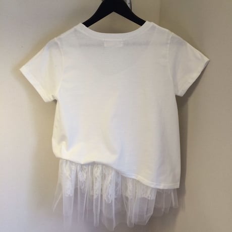 フリルチュニックTシャツ・ホワイト