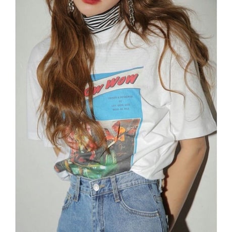 ビンテージ風プリントTシャツ
