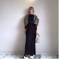 ストレッチフリルロングスカート
