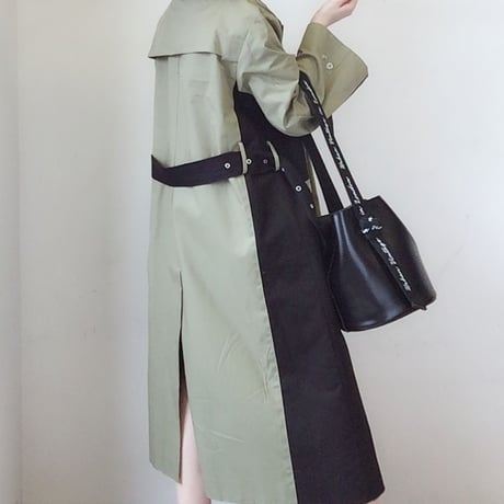 レタリングレザーバケツバッグ