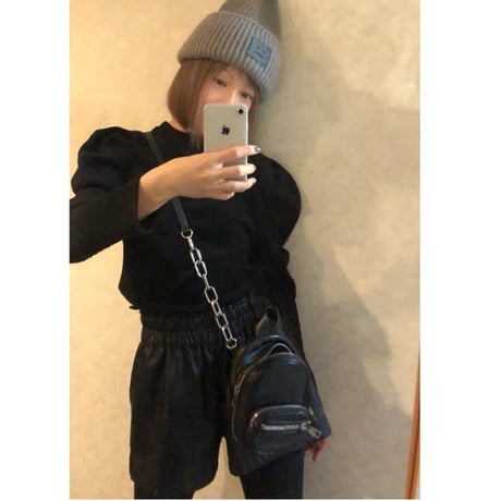ストレッチパフスリーブトップス