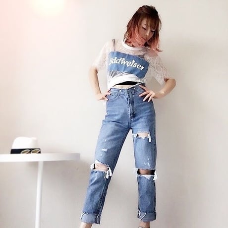 カジュアル総レースTシャツ