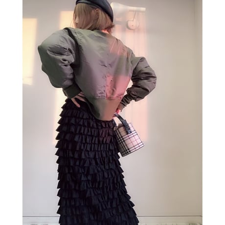 ストレッチフリルロングスカート