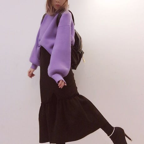 ドルマンスリーブゆったりニット