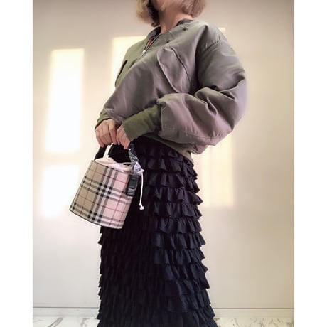 ストレッチフリルロングスカート