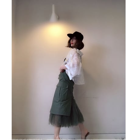 アシンメトリーシースルーブラウス