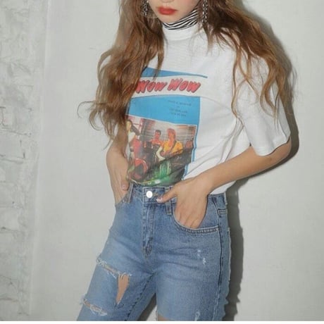 ビンテージ風プリントTシャツ