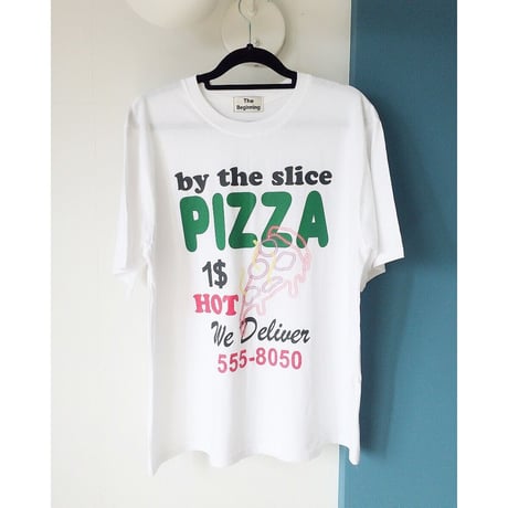 オーバーサイズPizzaプリントTシャツ