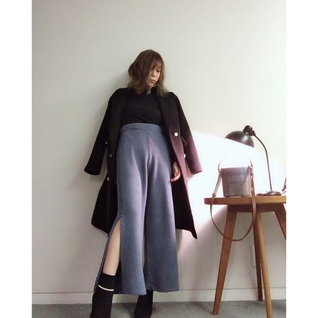 ダブルプレストウールオーバーコート