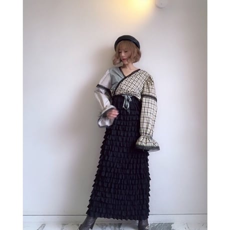ストレッチフリルロングスカート