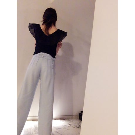 メッシュノースリーブトップス