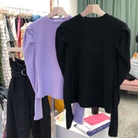 ストレッチパフスリーブトップス