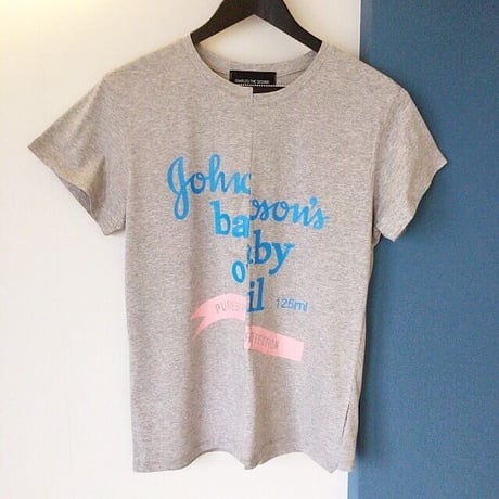 ベビーoilデザインTシャツ・グレー
