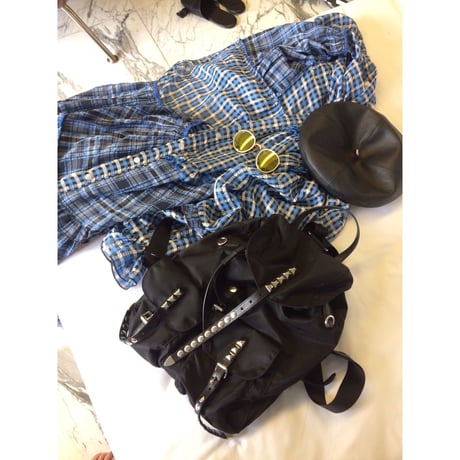 マキシ丈チェックロングシャツ