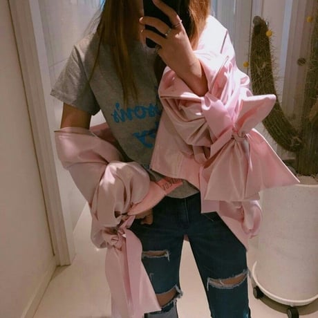 ベビーoilデザインTシャツ・グレー