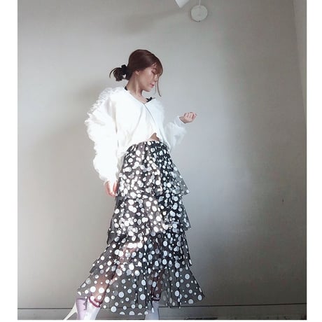 レースフリルブルゾン