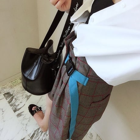 ハイウエストチェックキュロット
