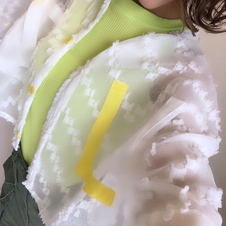 アシンメトリーシースルーブラウス