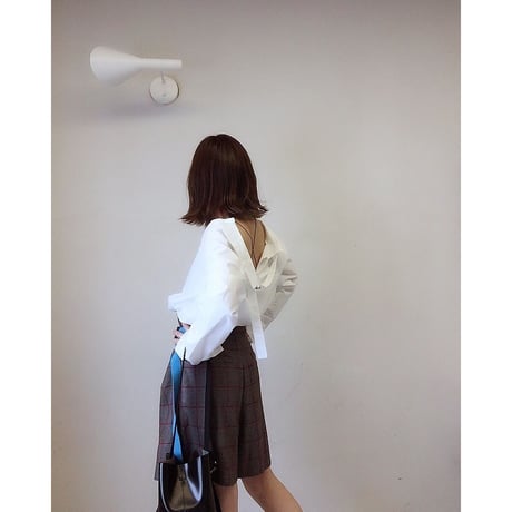 ハイウエストチェックキュロット