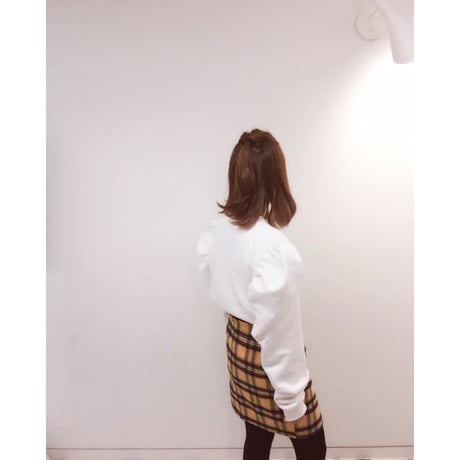 アシンメトリーチェックスカート