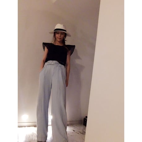 メッシュノースリーブトップス