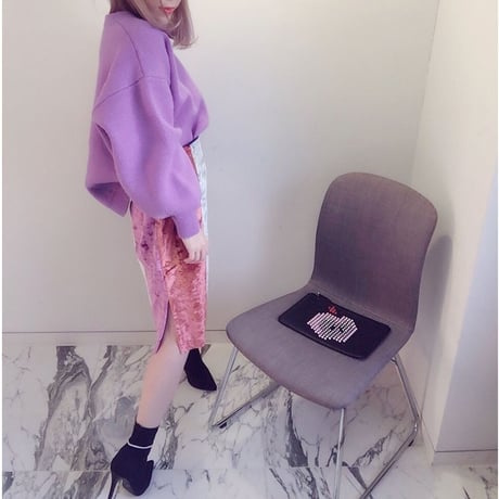 ドルマンスリーブゆったりニット
