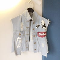 ビンテージ風cokeデニムベスト