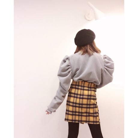 アシンメトリーチェックスカート
