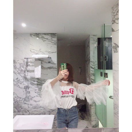 レースアームTシャツ