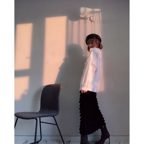 ストレッチフリルロングスカート