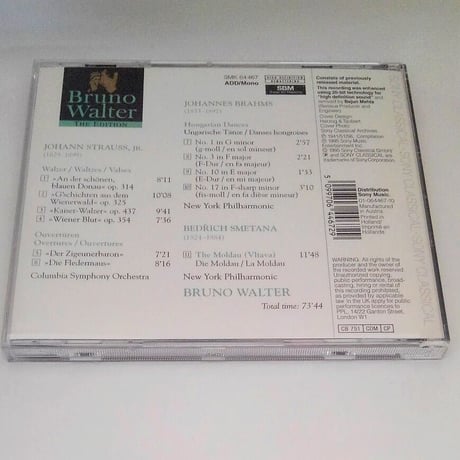 Bruno Walter The Edition - Strauss, Brahms, Smetana