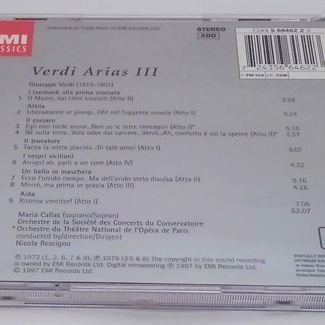 Callas,Rescigno /Verdi Arias 3