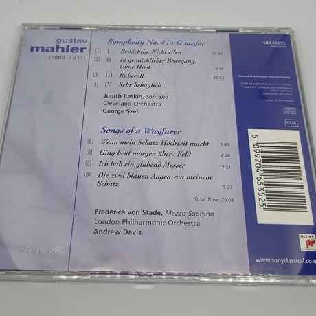 Mahler:Symphony No.4,Songs of a Wayfarer