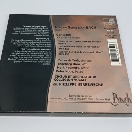 J.S.BACH:Mit Fried und Freud/Herreweghe