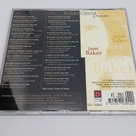 Great Opera Divas Janet Baker